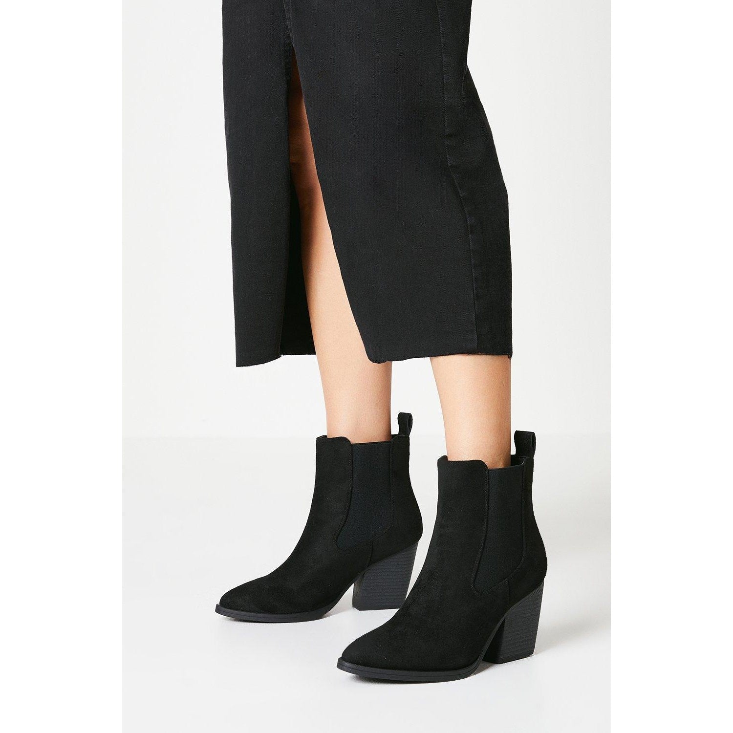 Natural Black - Front - Dorothy Perkins Womens-Ladies Maisy Ankle Boots
