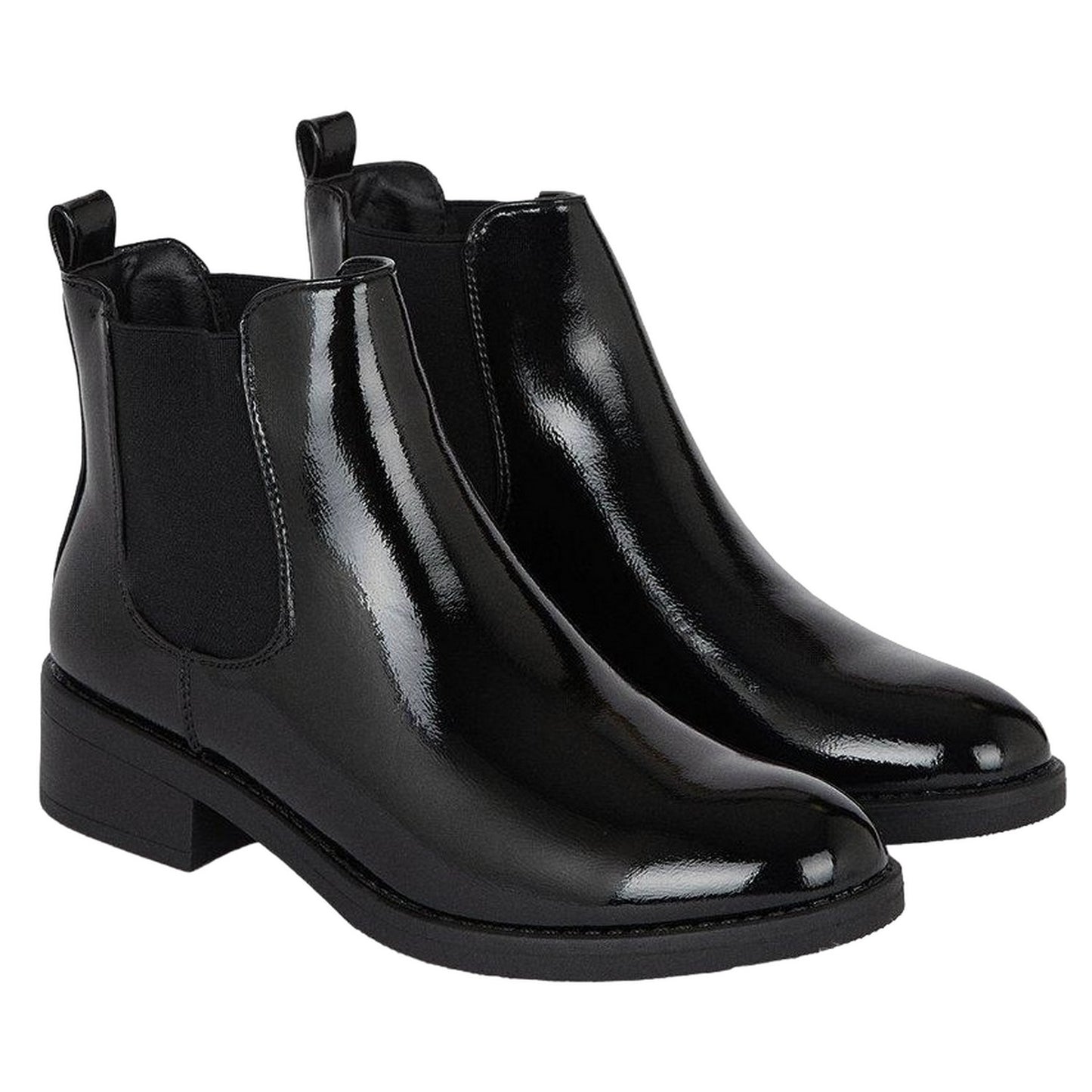 True Black - Front - Dorothy Perkins Womens-Ladies Marina Chelsea Boots