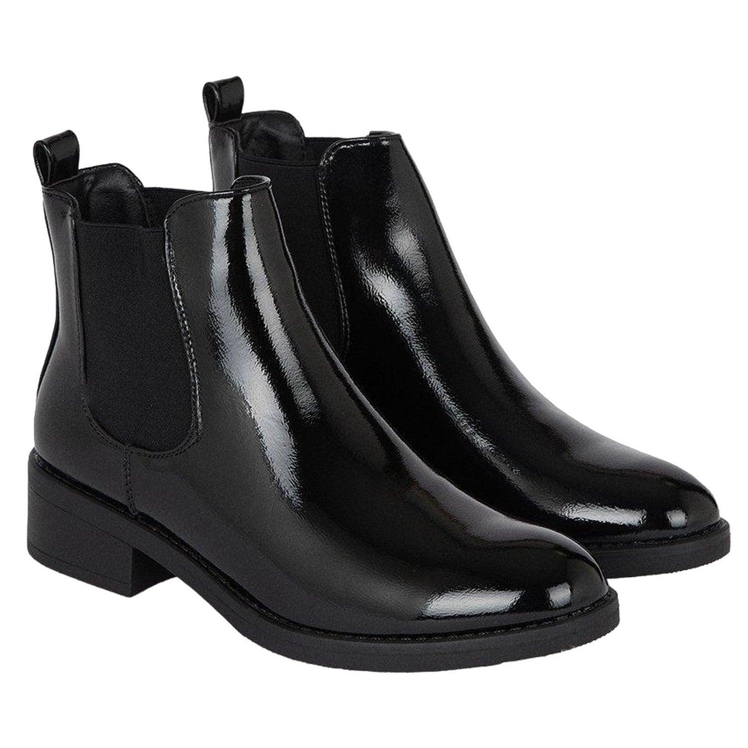 True Black - Front - Dorothy Perkins Womens-Ladies Marina Chelsea Boots