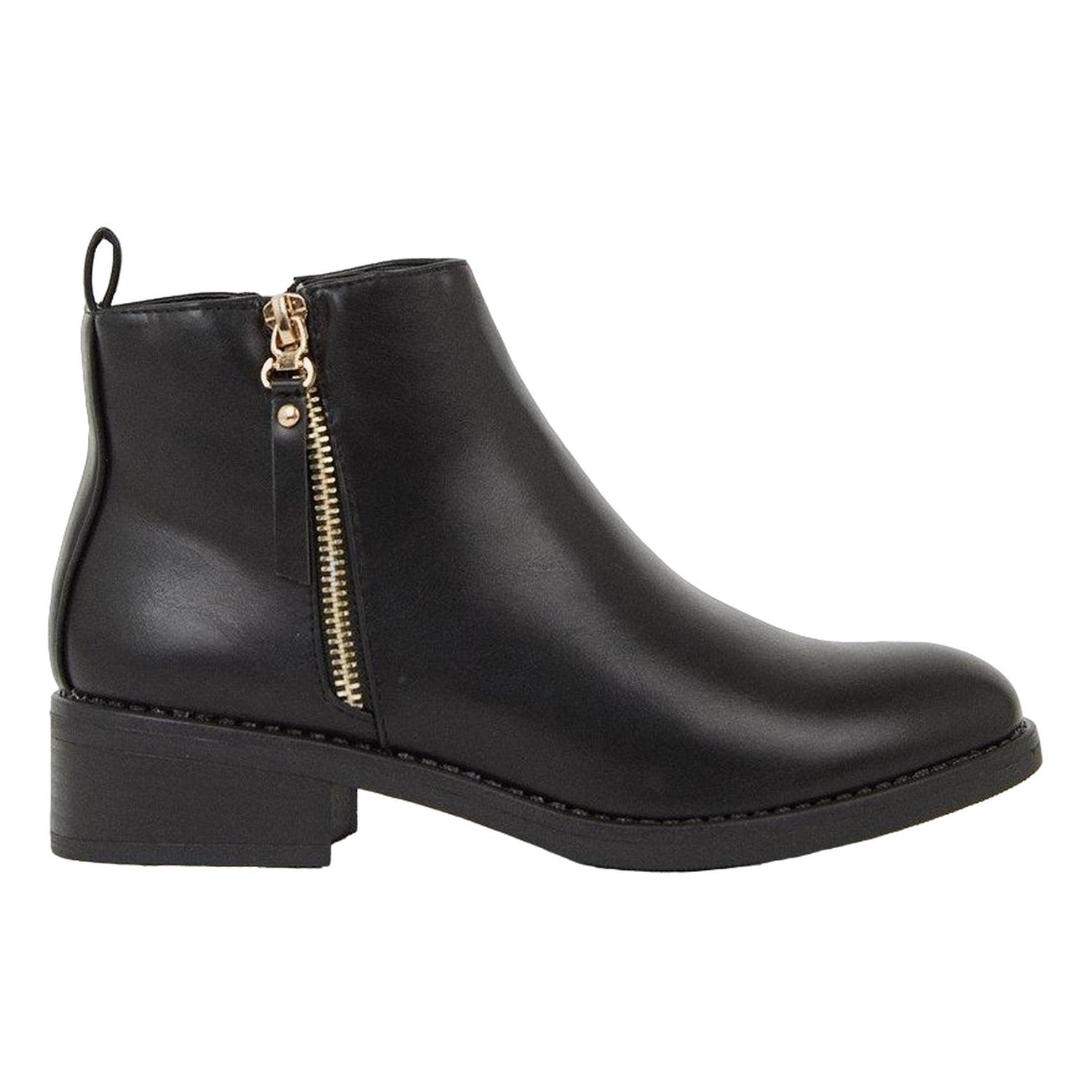 Black - Back - Dorothy Perkins Womens-Ladies Myla Side Zip Ankle Boots