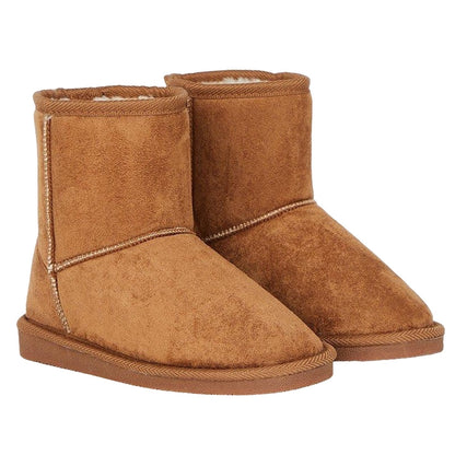 Tan - Front - Dorothy Perkins Womens-Ladies Mika Faux Sheepskin Ankle Boots