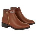 Tan - Front - Good For The Sole Womens-Ladies Mira Side Zip Ankle Boots