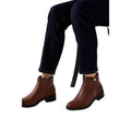 Tan - Side - Good For The Sole Womens-Ladies Mira Side Zip Ankle Boots