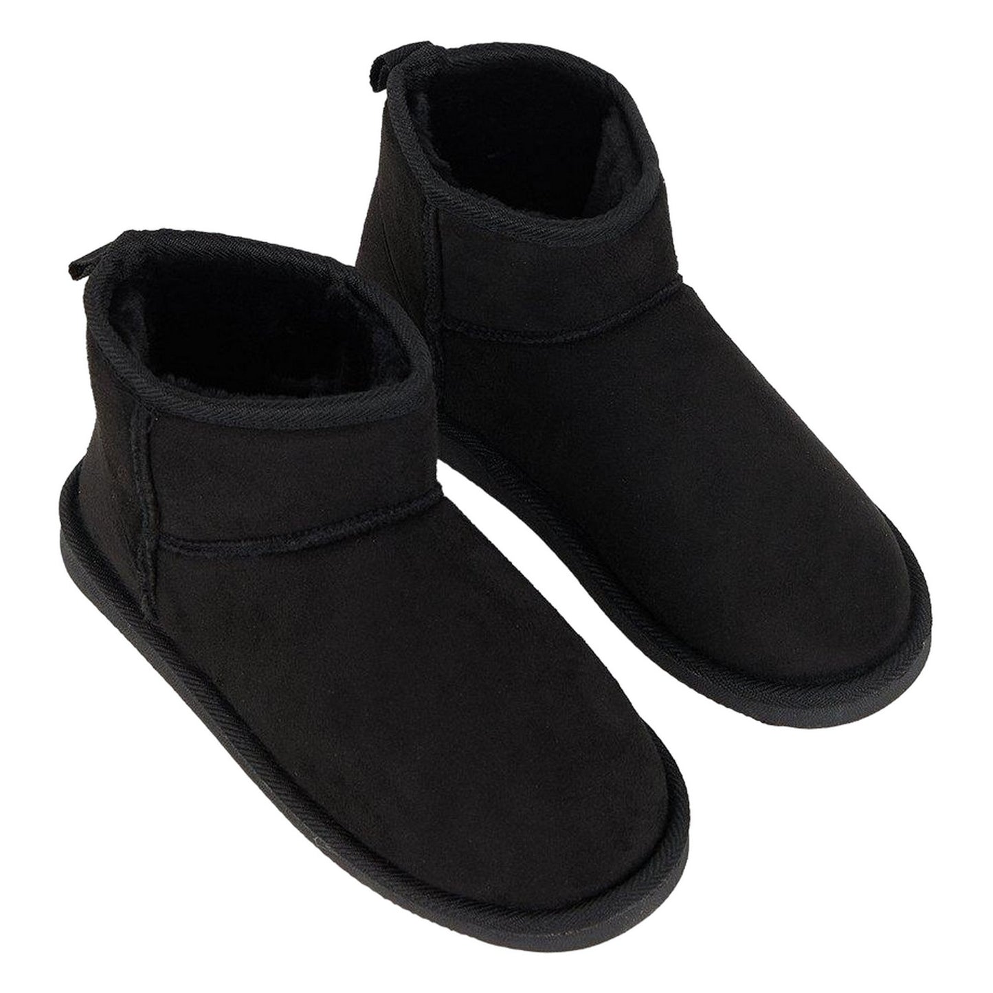 Natural Black - Front - Dorothy Perkins Womens-Ladies Mae Faux Sheepskin Ankle Boots
