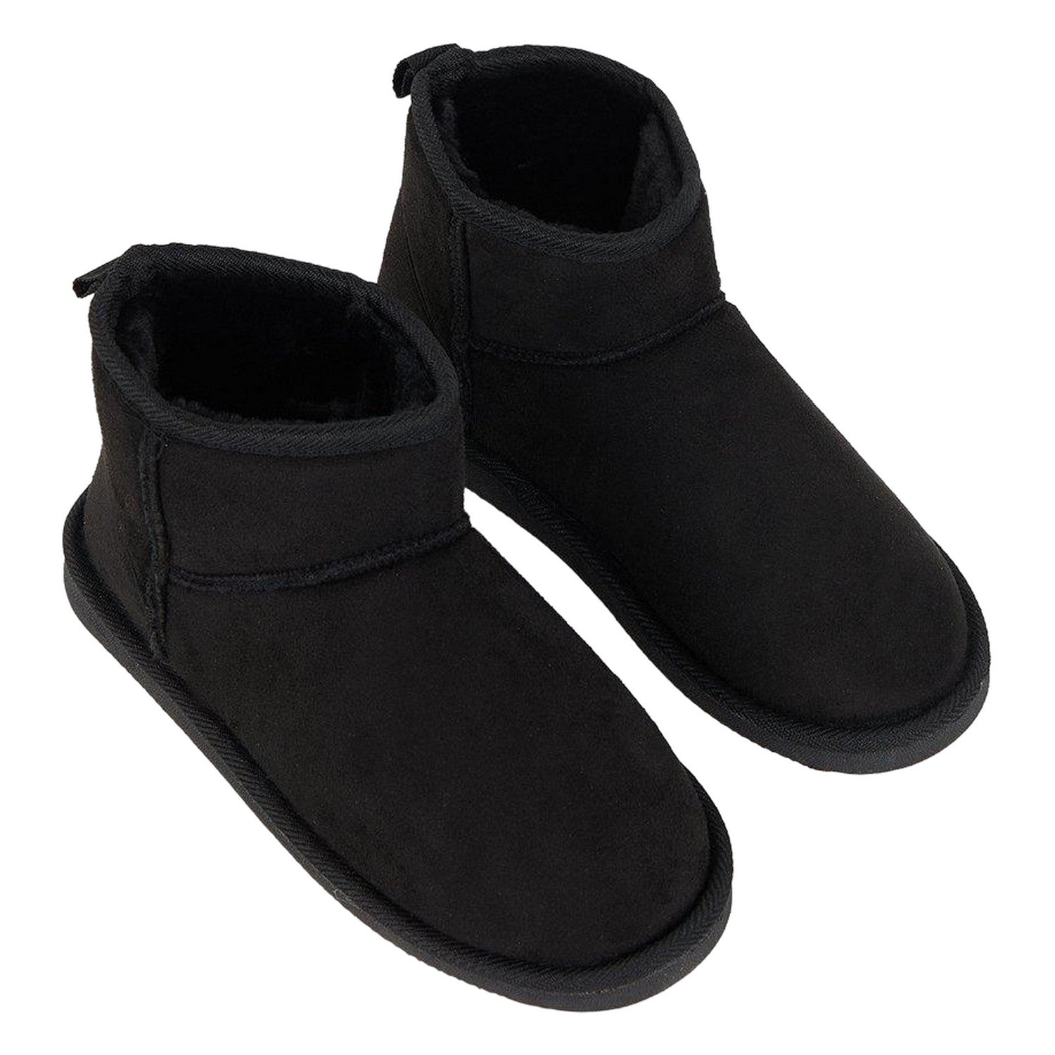 Natural Black - Front - Dorothy Perkins Womens-Ladies Mae Faux Sheepskin Ankle Boots