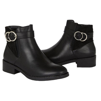 Black - Front - Dorothy Perkins Womens-Ladies Martha Buckle Chelsea Boots