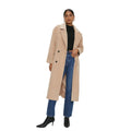 Camel - Front - Dorothy Perkins Womens-Ladies Double-Breasted Longline Coat