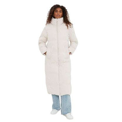 Cream - Front - Dorothy Perkins Womens-Ladies Padded Longline Coat