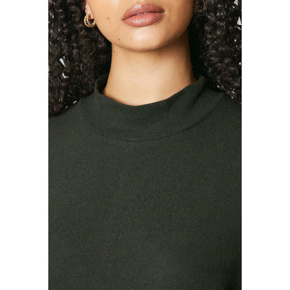 Khaki - Lifestyle - Dorothy Perkins Womens-Ladies Soft Touch Roll Neck Tall Midi Dress