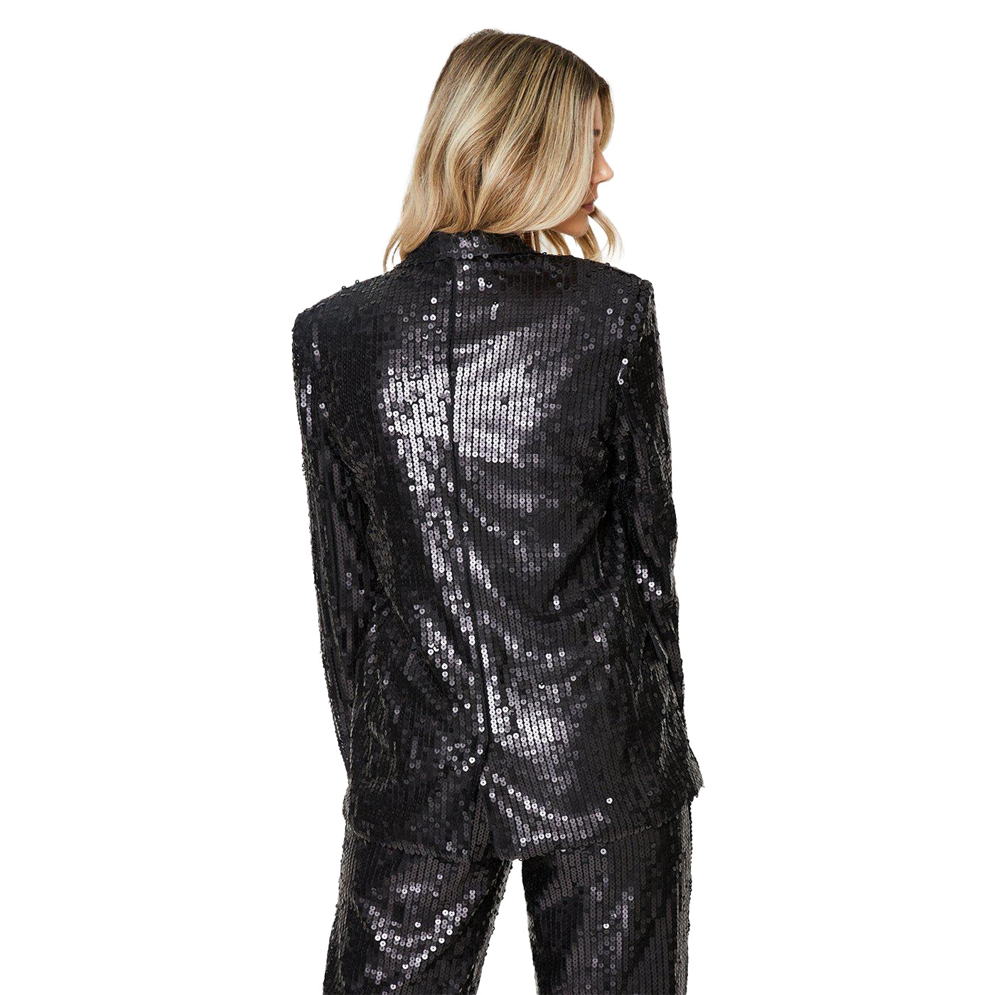 Black - Back - Dorothy Perkins Womens-Ladies Sequin Blazer