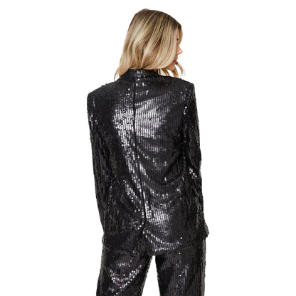 Black - Back - Dorothy Perkins Womens-Ladies Sequin Blazer