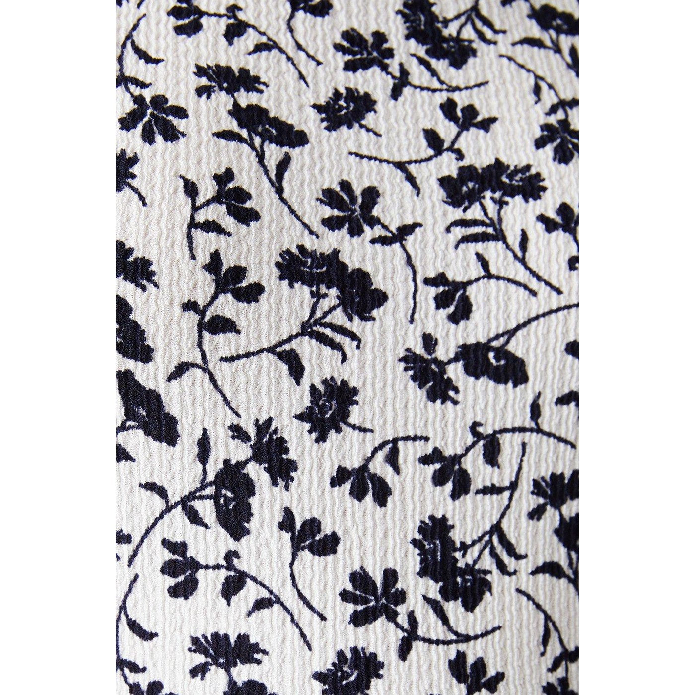 Ivory - Pack Shot - Dorothy Perkins Womens-Ladies Ditsy Print Tiered Puff Sleeve Midi Dress