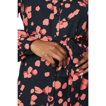 Black-Pink - Lifestyle - Dorothy Perkins Womens-Ladies Leopard Print Midi Shirt Dress