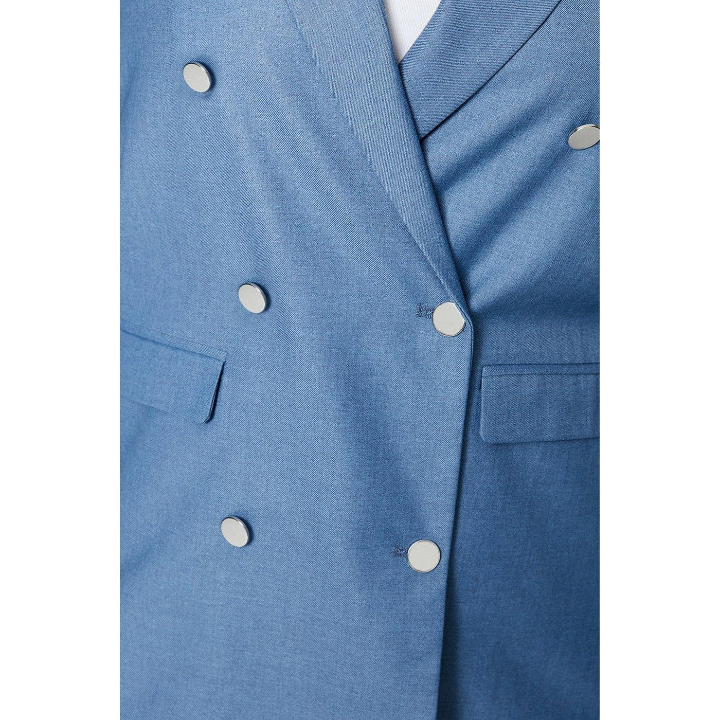 Blue - Lifestyle - Dorothy Perkins Womens-Ladies Military Double-Breasted Blazer