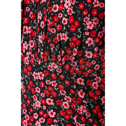 Black-Pink-Red - Pack Shot - Dorothy Perkins Womens-Ladies Scoop Neck Short-Sleeved Midi Dress