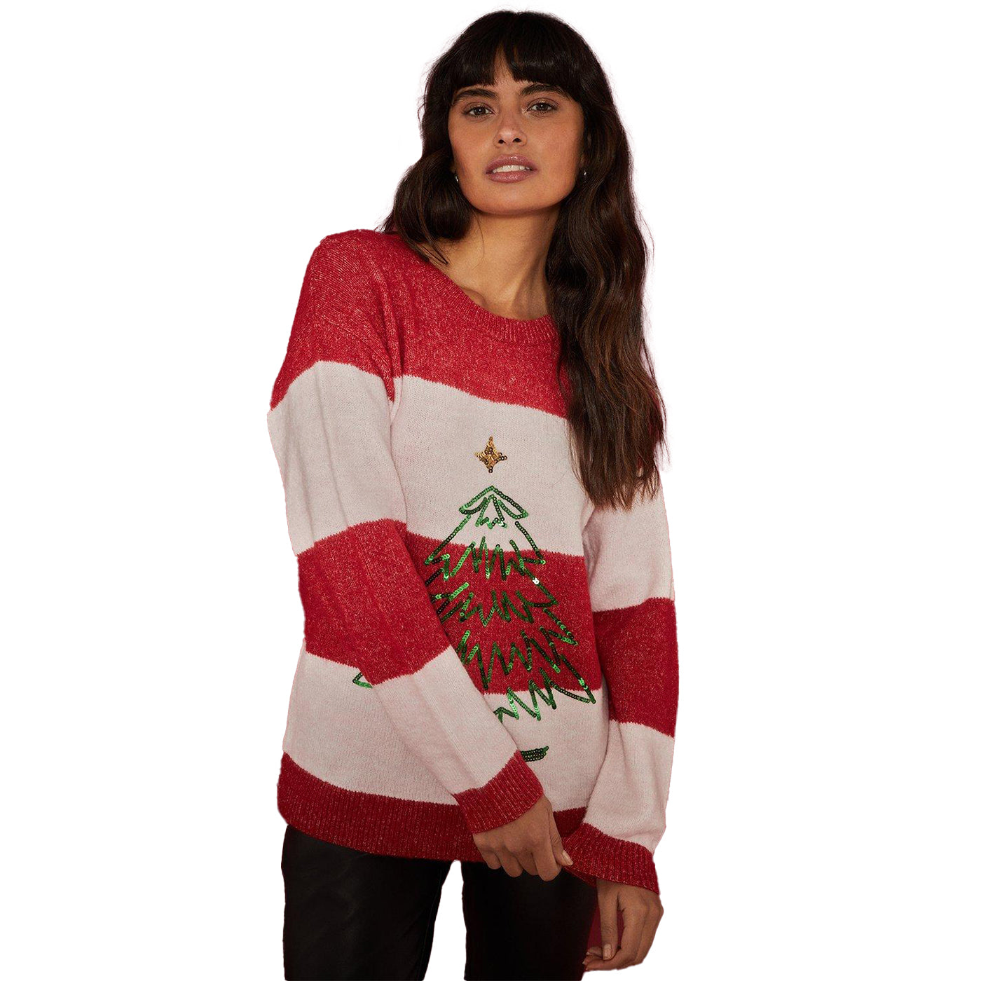 Red - Front - Dorothy Perkins Womens-Ladies Christmas Tree Jumper