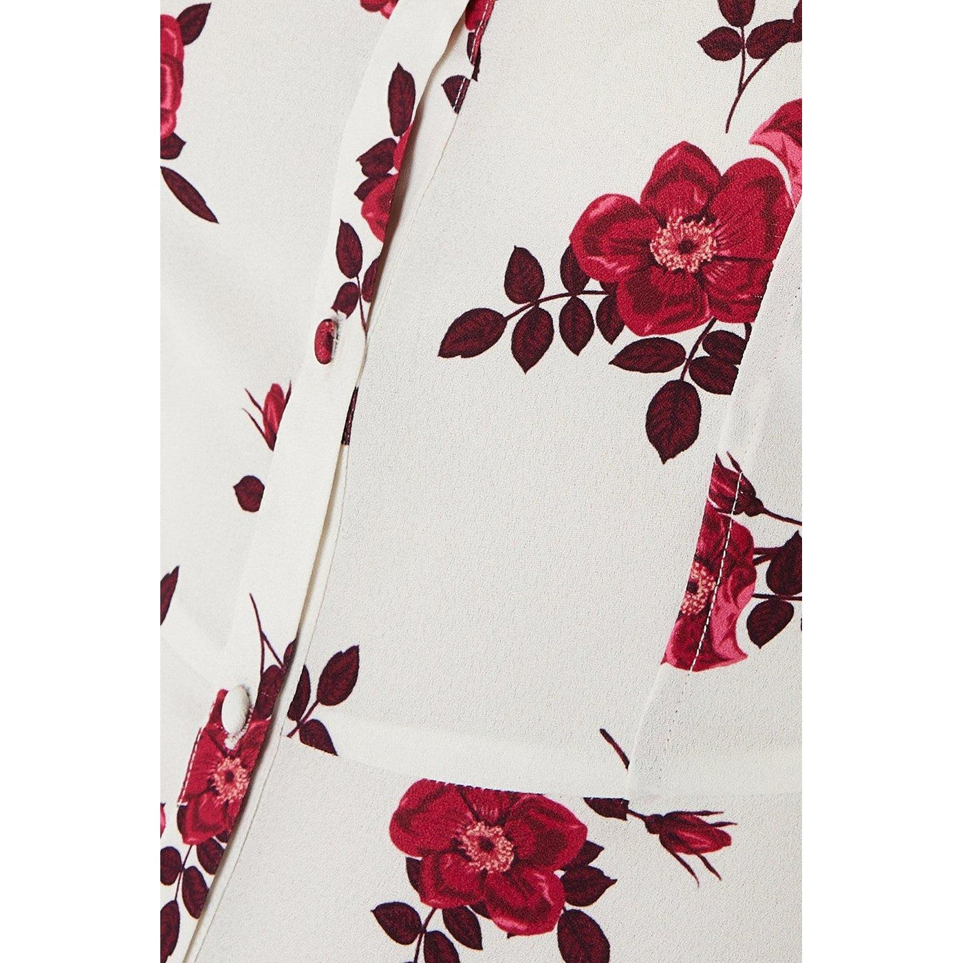 Ivory - Pack Shot - Dorothy Perkins Womens-Ladies Floral Button Through Midi Dress