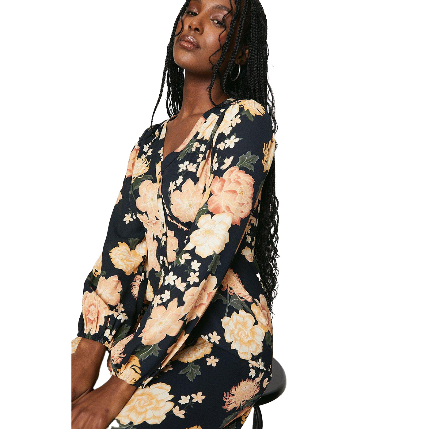 Multicoloured - Lifestyle - Dorothy Perkins Womens-Ladies Floral Button Through Midi Dress