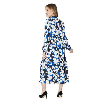 Cobalt - Back - Dorothy Perkins Womens-Ladies Animal Print Midi Shirt Dress