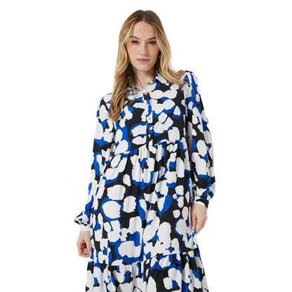 Cobalt - Pack Shot - Dorothy Perkins Womens-Ladies Animal Print Midi Shirt Dress