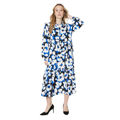 Cobalt - Front - Dorothy Perkins Womens-Ladies Animal Print Midi Shirt Dress