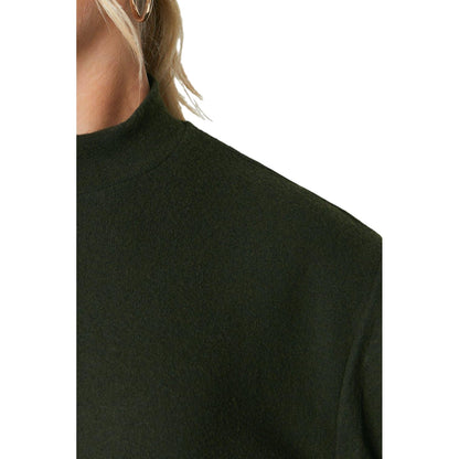 Khaki Green - Side - Dorothy Perkins Womens-Ladies Soft Touch Roll Neck Midi Dress
