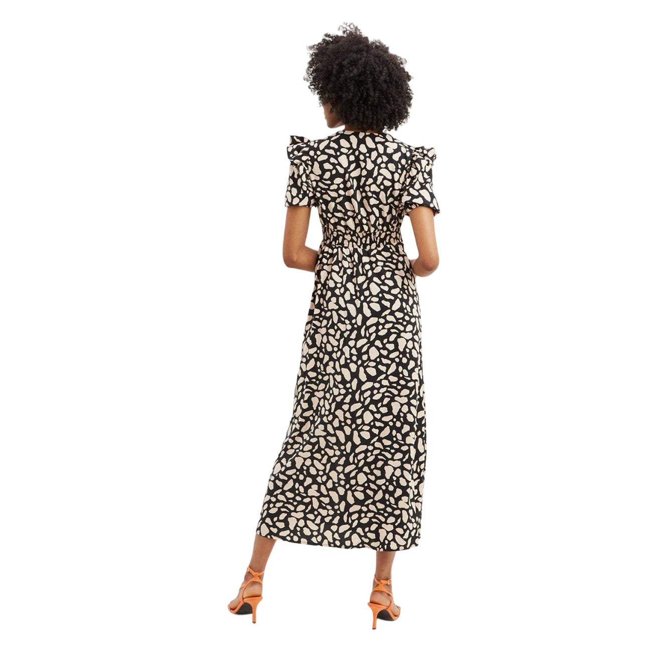 Black-Beige - Back - Dorothy Perkins Womens-Ladies Camel Empire Tall Midi Dress