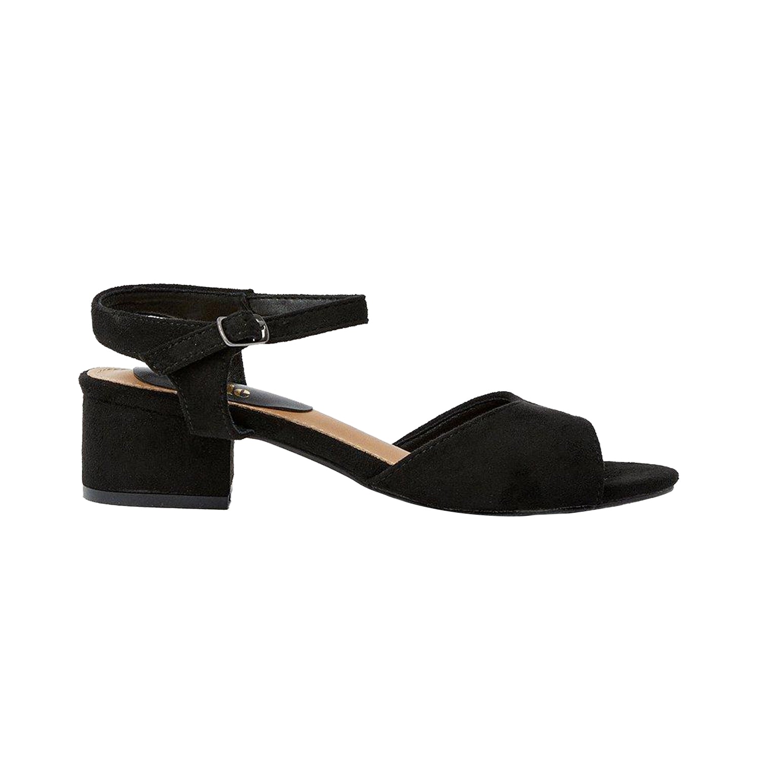 Natural Black - Back - Good For The Sole Womens-Ladies Edith Low Block Heel Sandals