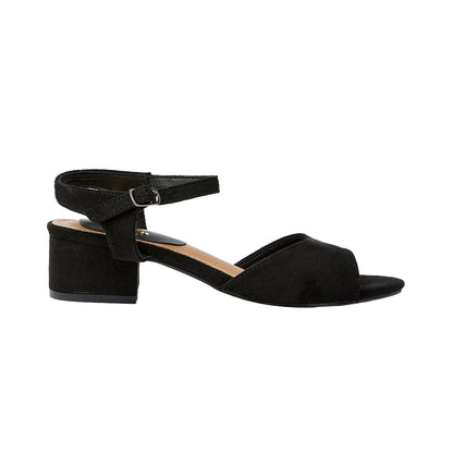 Natural Black - Back - Good For The Sole Womens-Ladies Edith Low Block Heel Sandals