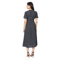 Black - Back - Dorothy Perkins Womens-Ladies Spotted Button Through Flutter Midi Dress