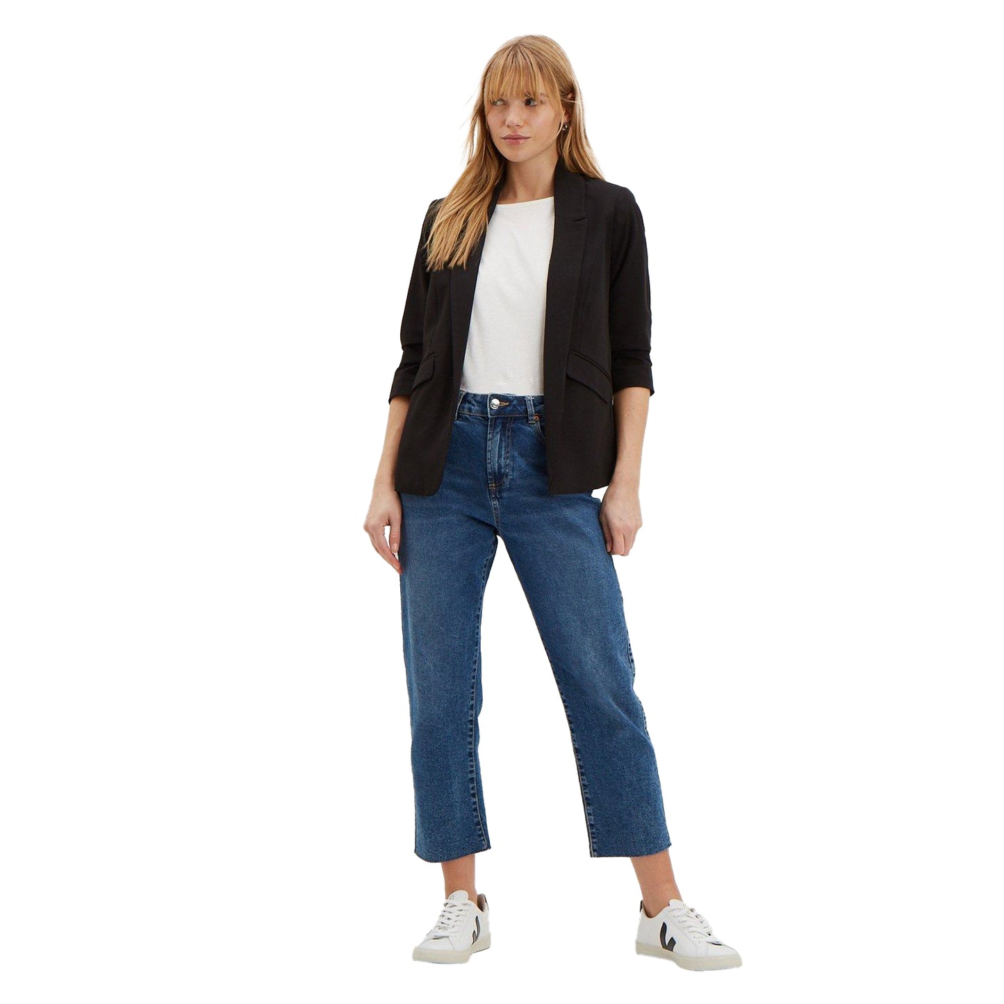 Black - Side - Dorothy Perkins Womens-Ladies Ruched Blazer