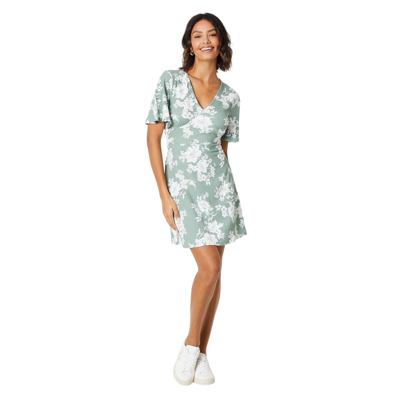 Sage - Lifestyle - Dorothy Perkins Womens-Ladies Floral Empire Seam Mini Dress
