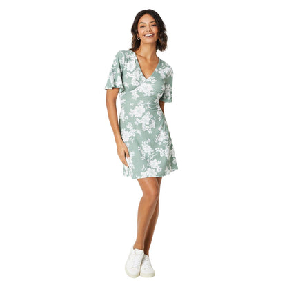 Sage - Lifestyle - Dorothy Perkins Womens-Ladies Floral Empire Seam Mini Dress