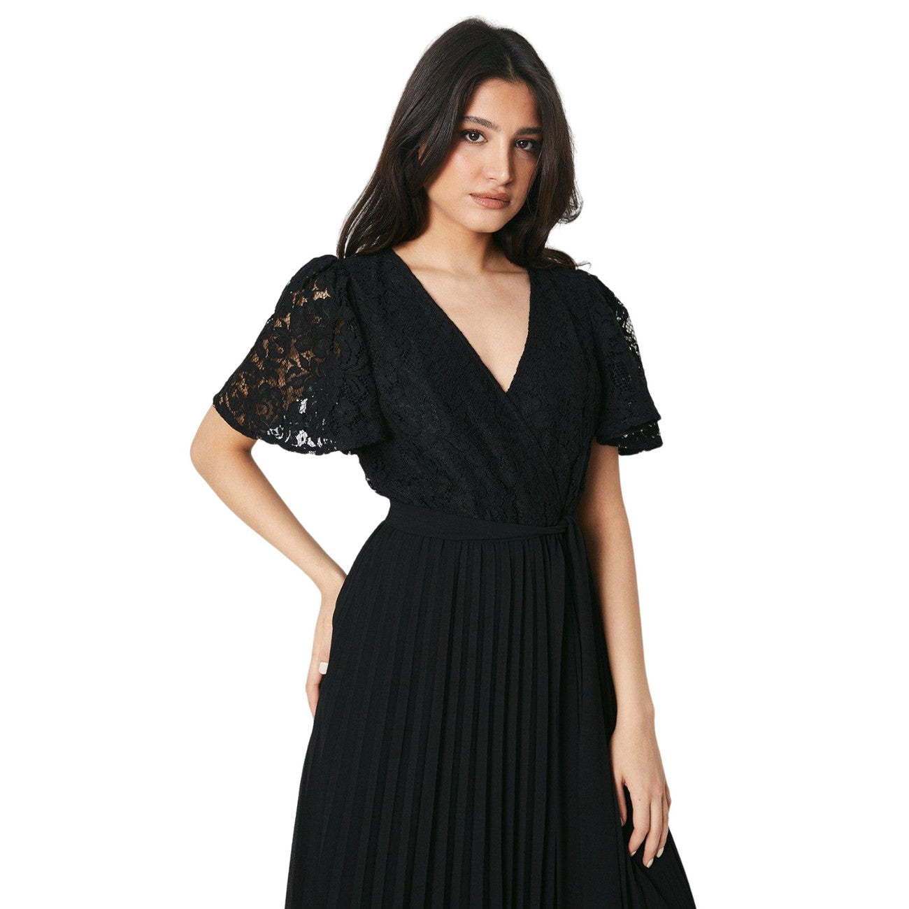 Dorothy Perkins Womens/Ladies Lace Pleated Midi Dress – Universal Textiles