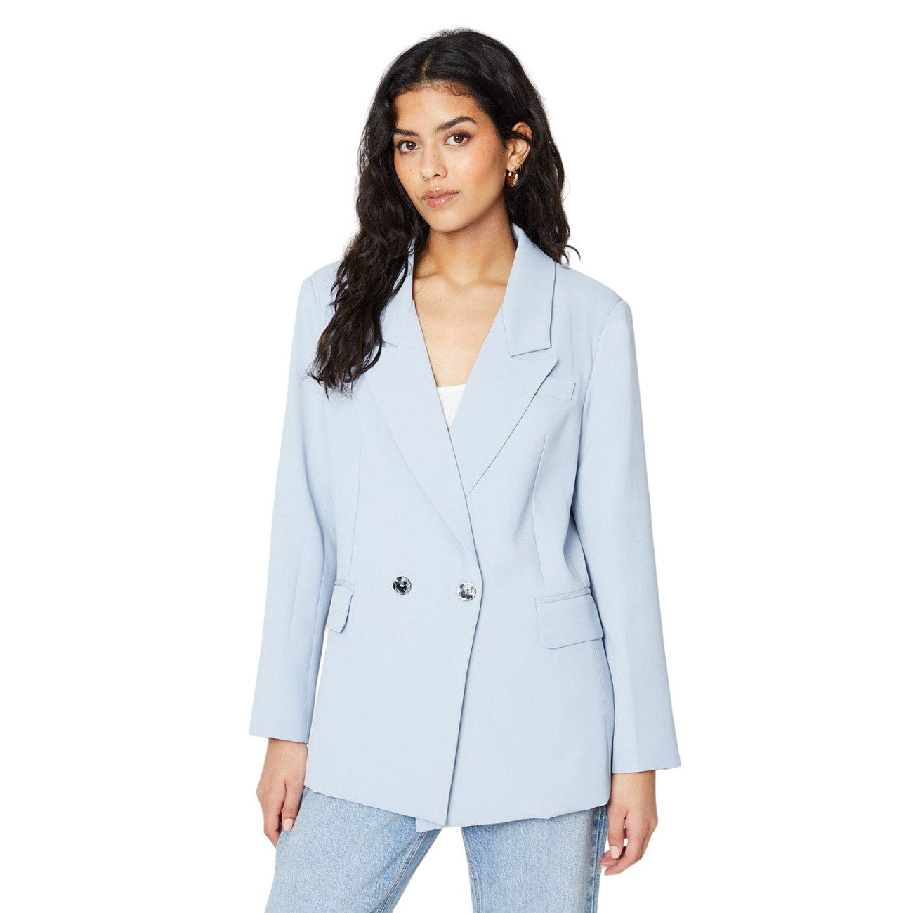 Blue - Front - Dorothy Perkins Womens-Ladies Petite Slim Blazer