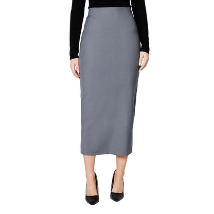 Grey Marl - Front - Dorothy Perkins Womens-Ladies Plain Midi Pencil Skirt