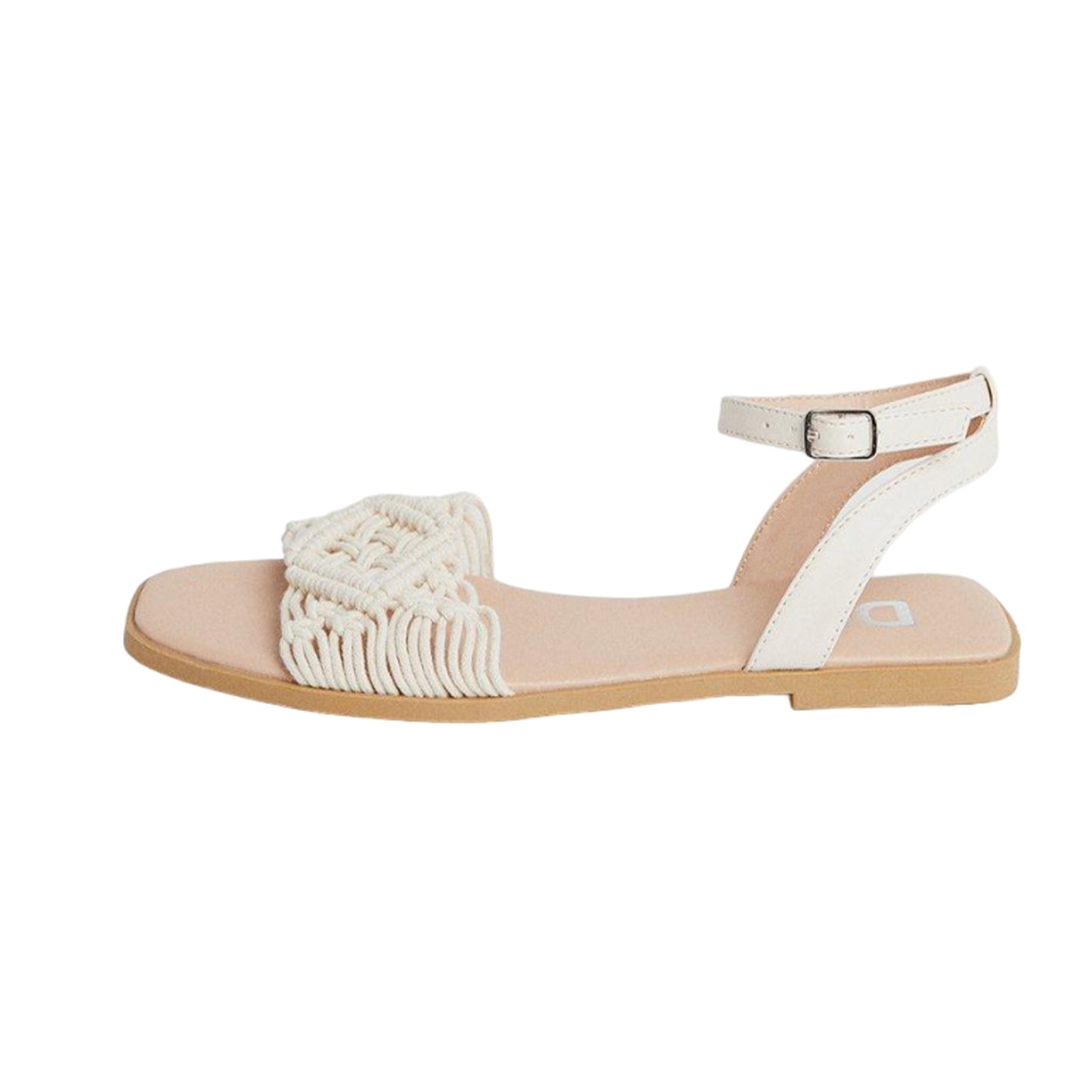 Cream - Back - Dorothy Perkins Womens-Ladies Fiyas Macrame Flat Sandals