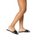 Black - Side - Dorothy Perkins Womens-Ladies Fiji Lattice Wide Flat Flip Flops