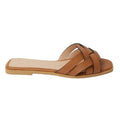Tan - Back - Dorothy Perkins Womens-Ladies Fiji Lattice Wide Flat Flip Flops