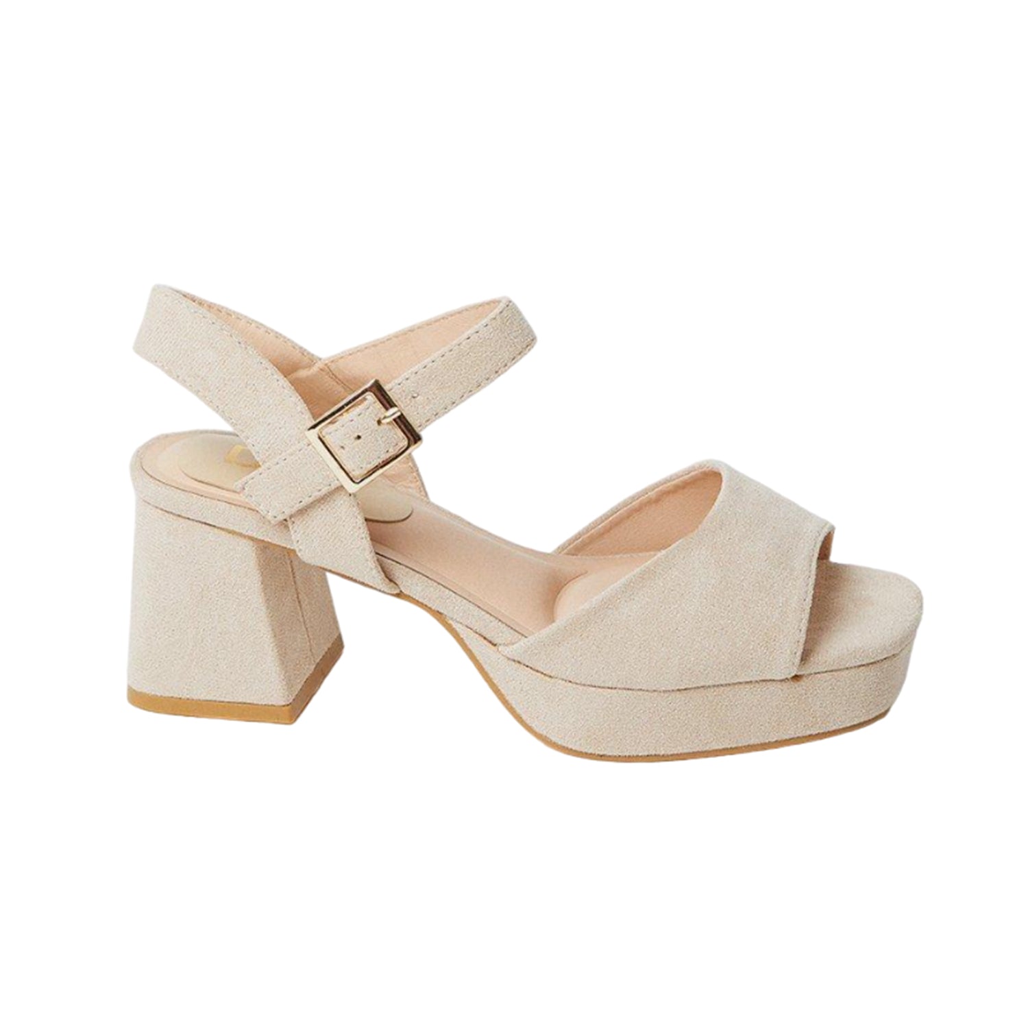 Beige - Back - Dorothy Perkins Womens-Ladies Sharla Block Heel Sandals
