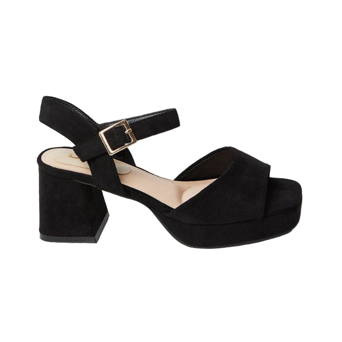 Natural Black - Back - Dorothy Perkins Womens-Ladies Sharla Block Heel Sandals