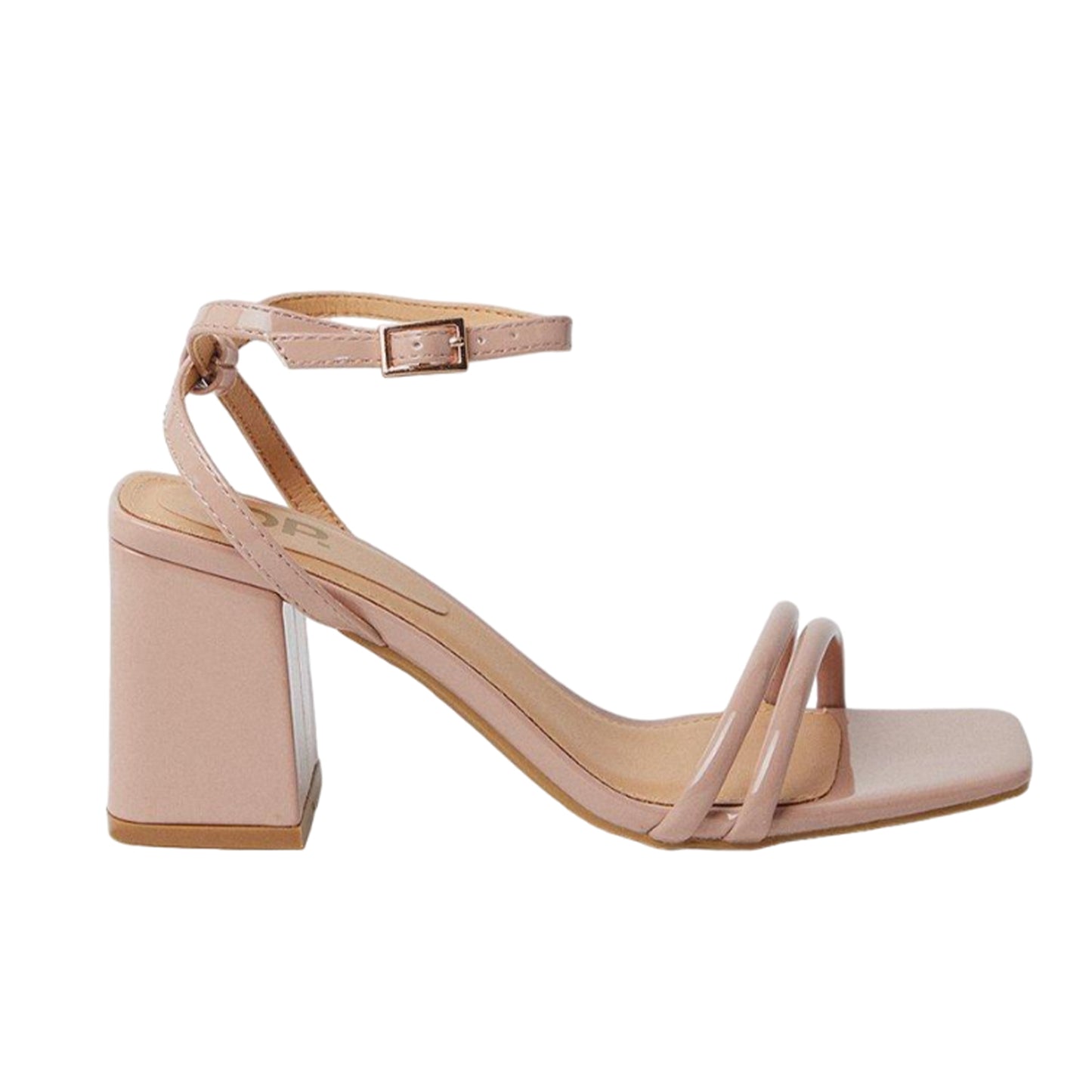 Blush - Back - Dorothy Perkins Womens-Ladies Tina Strappy High Block Heel Sandals