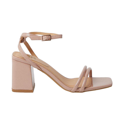 Blush - Back - Dorothy Perkins Womens-Ladies Tina Strappy High Block Heel Sandals