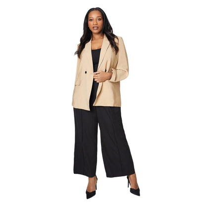 Camel - Lifestyle - Dorothy Perkins Womens-Ladies Double-Breasted Plus Blazer