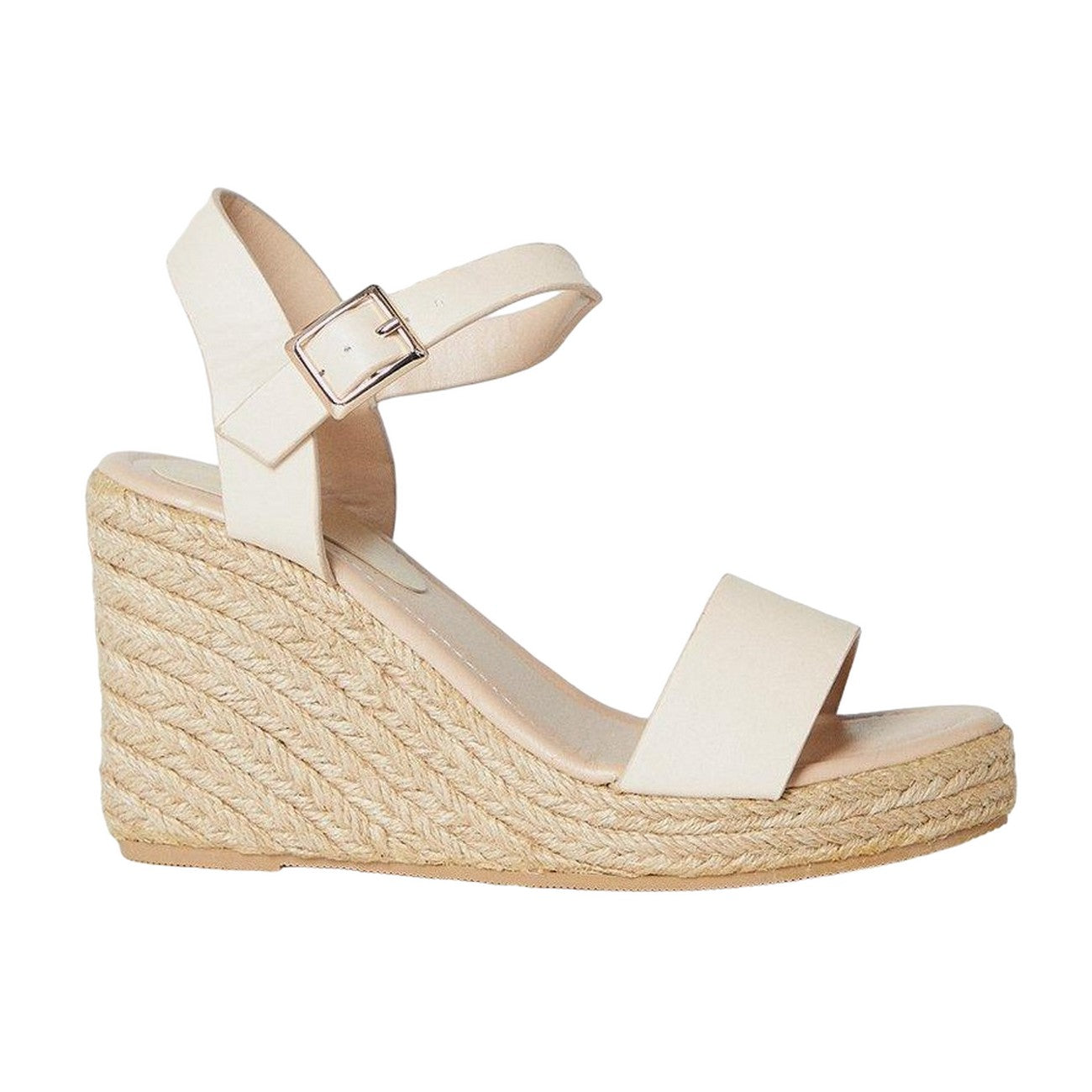 Bone - Back - Dorothy Perkins Womens-Ladies Remy High Wedge Espadrilles