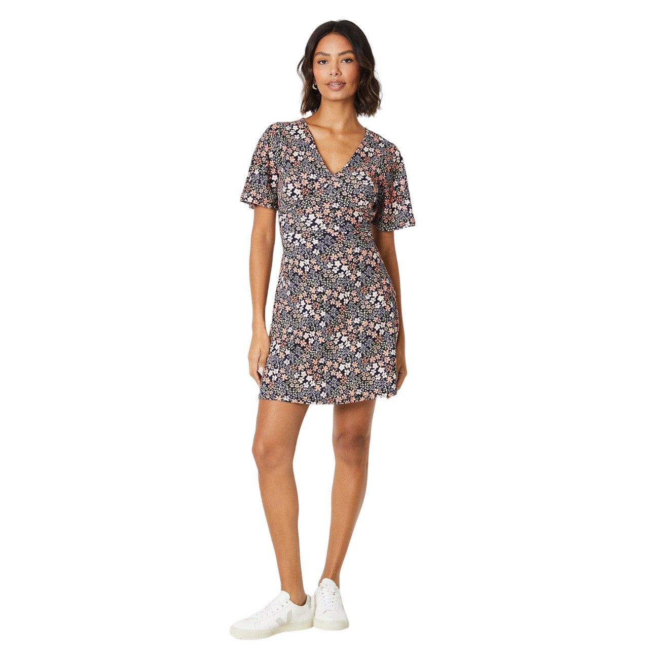 Multicoloured - Lifestyle - Dorothy Perkins Womens-Ladies Ditsy Print Empire Seam Mini Dress