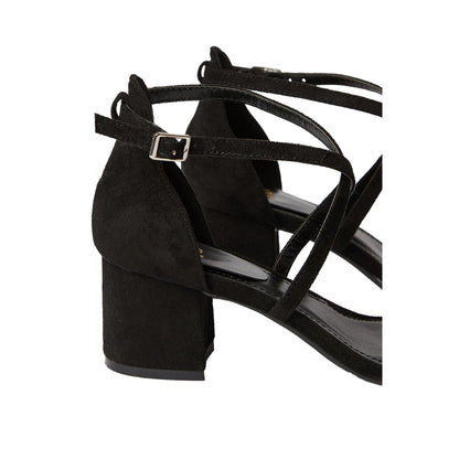 Natural Black - Side - Dorothy Perkins Womens-Ladies Stacey Crossover Strap Medium Block Heel Sandals
