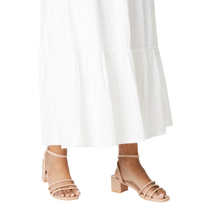 Nude - Side - Dorothy Perkins Womens-Ladies Selma Spaghetti Strap Medium Block Heel Sandals