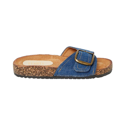Denim - Back - Dorothy Perkins Womens-Ladies Millie Buckle Detail Sandals