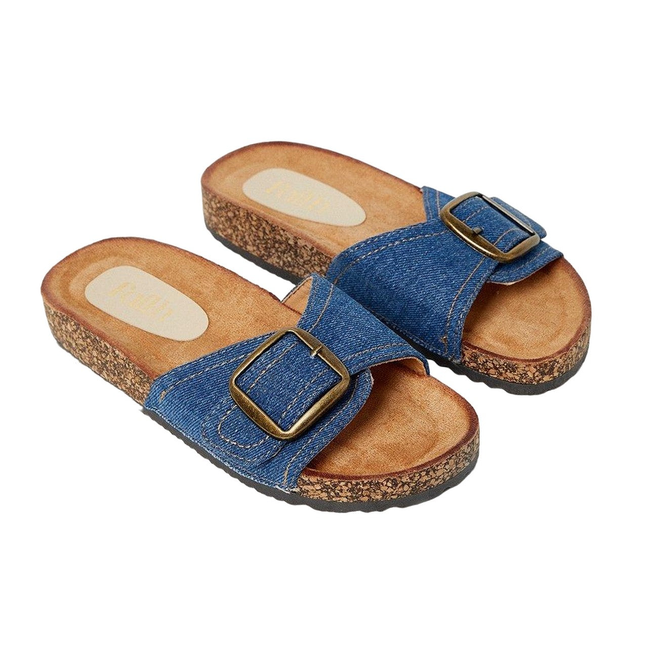 Denim - Front - Dorothy Perkins Womens-Ladies Millie Buckle Detail Sandals